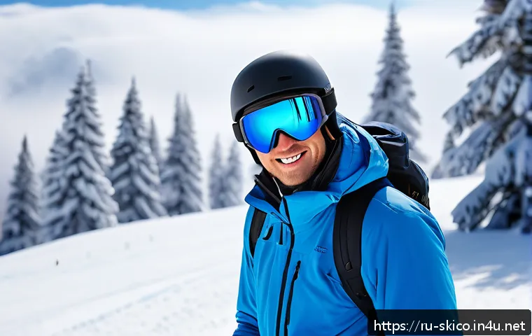 스키 강사의 자격 시험 준비 방법 - A confident ski instructor demonstrating the perfect skiing stance on a gentle snowy slope under cle...