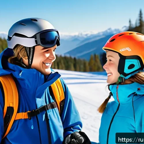 Home 31 스키 강사의 고객과의 신뢰 관계 강화 - A friendly ski instructor and a beginner student standing together on a snowy mountain slope, warmly...